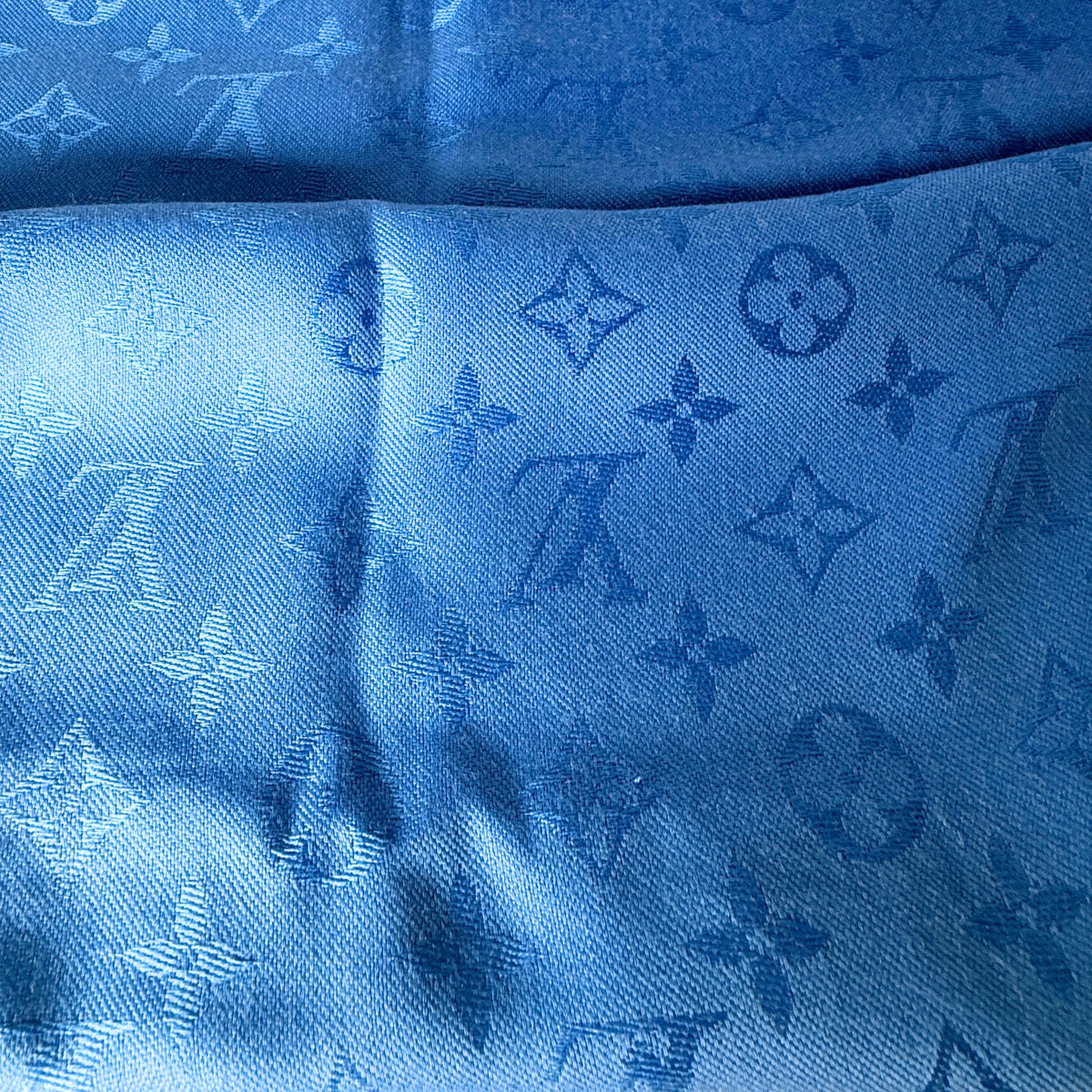 Louis Vuitton Monogram Shine Sjaal Blauw