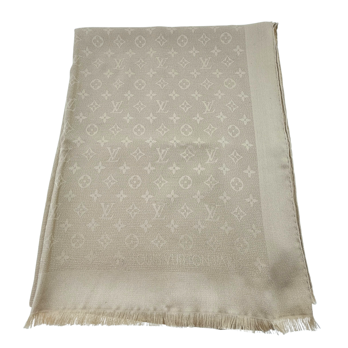 Louis Vuitton Monogram Shine Sjaal Beige