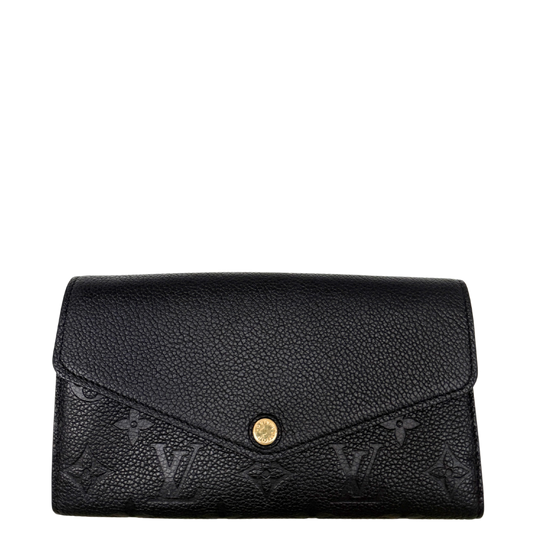 Louis Vuitton Sarah Geldbörse Monogram Empreinte M61182 Schwarz / sehr gut Louis Vuitton
