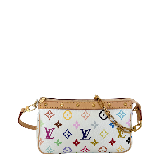 Louis Vuitton x Takashi Murakami Pochette Accessoires Other Monogram Canvas M13404 Multicolor Fullset / neuwertig Louis Vuitton