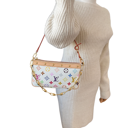 Louis Vuitton x Takashi Murakami Pochette Accessoires Other Monogram Canvas M13404 Multicolor Fullset / neuwertig Louis Vuitton