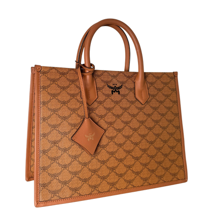 MCM Himmel Tote Bag in Lauretos-Canvas Cognac / neuwertig MCM