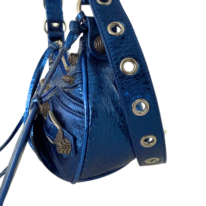Balenciaga Le Cagole XS Metallic Blau / sehr gut Balenciaga