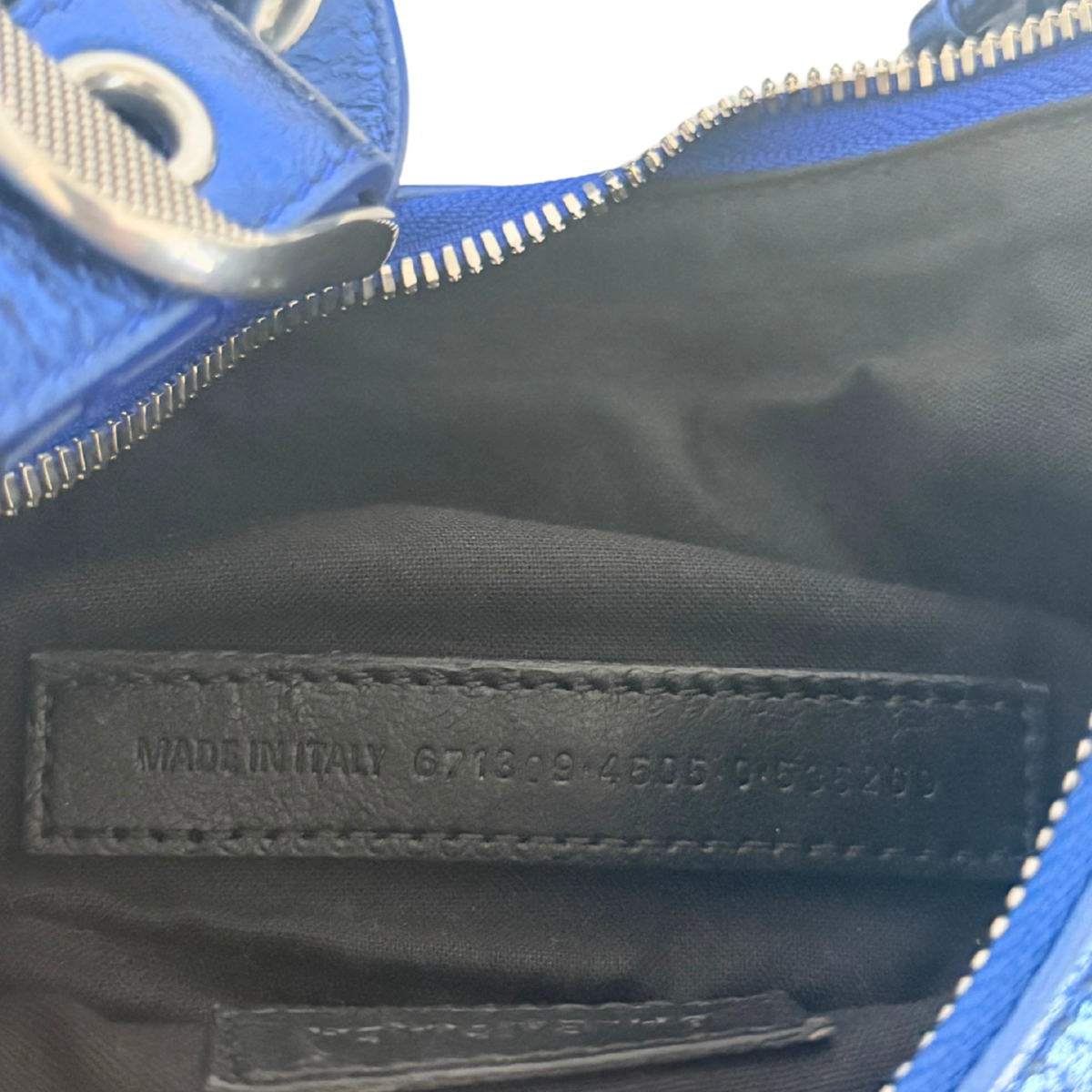 Balenciaga Le Cagole XS Metallic Blau / sehr gut Balenciaga