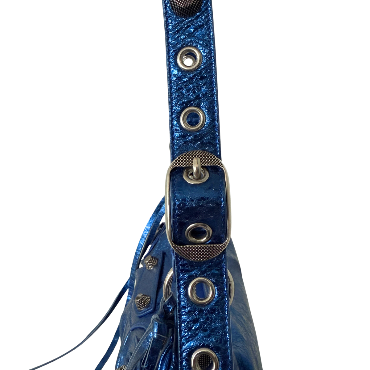 Balenciaga Le Cagole XS Metallic Blau / sehr gut Balenciaga