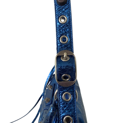 Balenciaga Le Cagole XS Metallic Blau / sehr gut Balenciaga