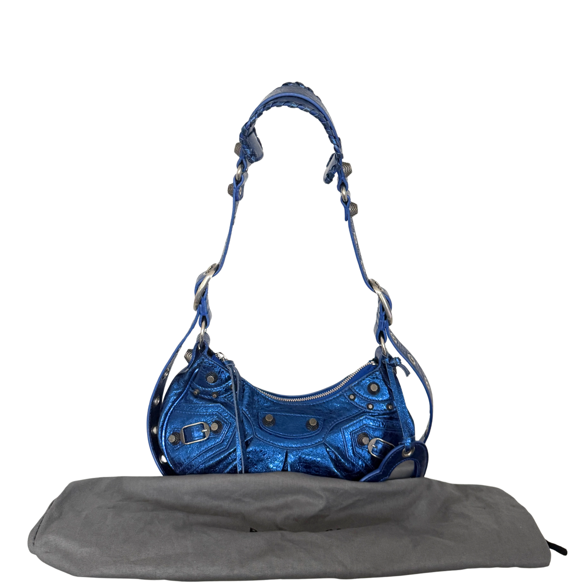Balenciaga Le Cagole XS Metallic Blau / sehr gut Balenciaga