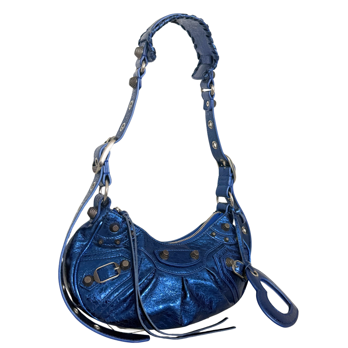 Balenciaga Le Cagole XS Metallic Blau / sehr gut Balenciaga