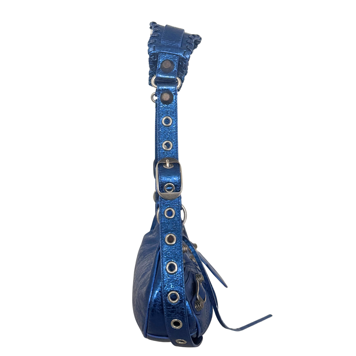 Balenciaga Le Cagole XS Metallic Blau / sehr gut Balenciaga