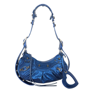 Balenciaga Le Cagole XS Metallic Blauw
