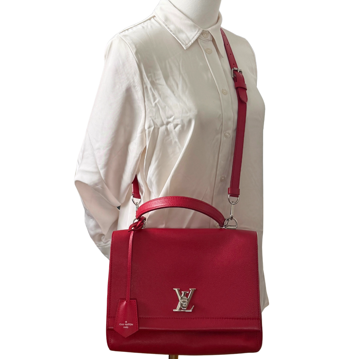 Louis Vuitton Lockme II Top Handle M42859 Rot / sehr gut Louis Vuitton