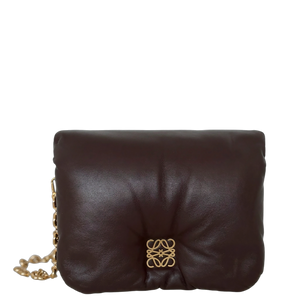 Loewe Goya Puffer schoudertas donkerbruin