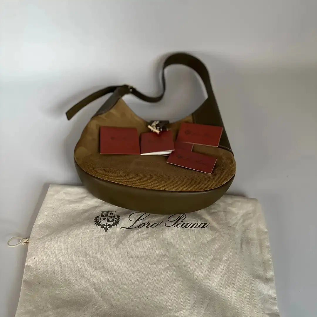 Loro Piana Bobbin Medium Tasche Golden Chestnut/Salty Capers/Sun Gold (B4L6) / sehr gut Loro Piano