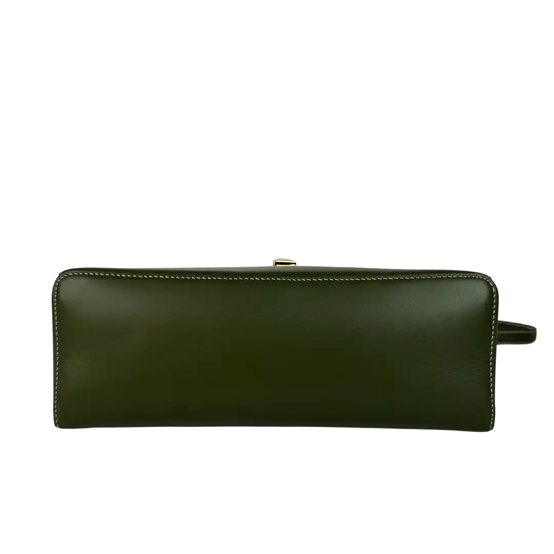 Loro Piana Extra Bag L27 glattes Kalbsleder Dark Lichen Green (50OM) / neuwertig Loro Piano