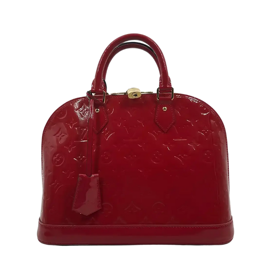 Louis Vuitton Alma PM Monogram Vernis Kirschrot /gut Louis Vuitton