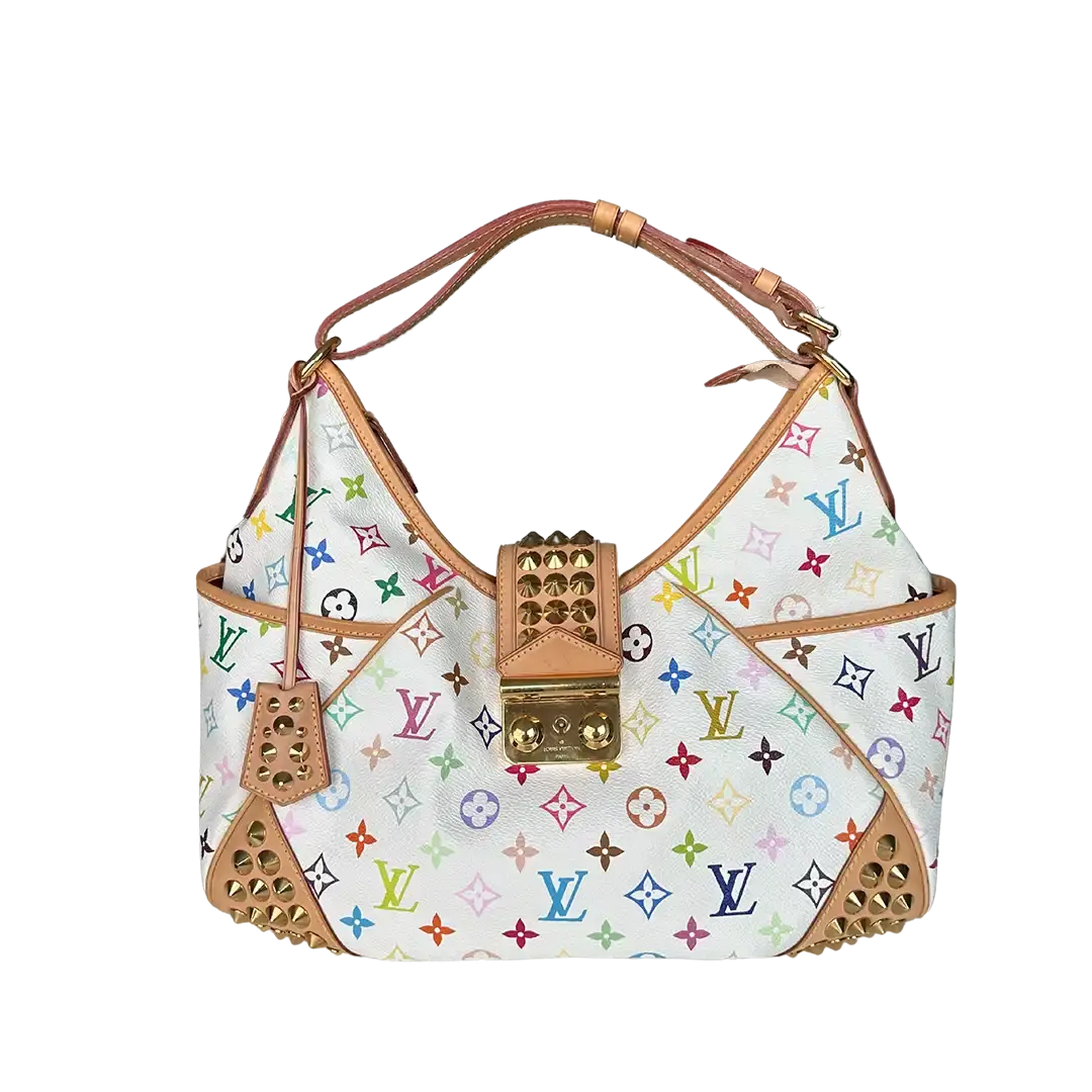 Louis Vuitton Chrissie Multicolor Weiss / sehr gut Louis Vuitton