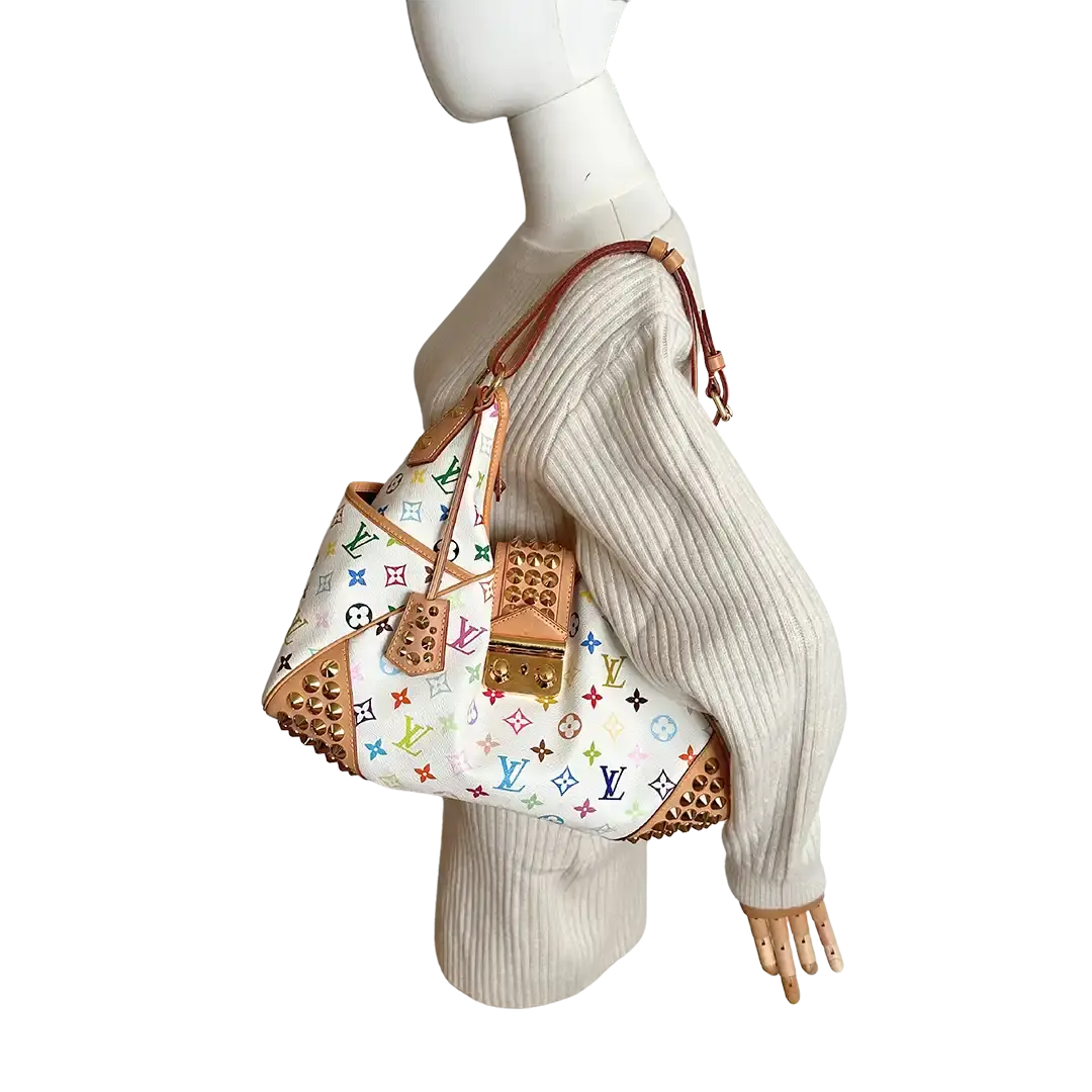 Louis Vuitton Chrissie Multicolor Weiss / sehr gut Louis Vuitton