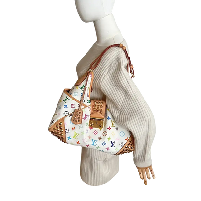 Louis Vuitton Chrissie Multicolor Weiss / sehr gut Louis Vuitton