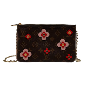 Louis Vuitton Double Zip Pochette Monogram Blooming Flowers
