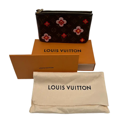 Louis Vuitton Double Zip Pochette Monogram Blooming Flowers Fullset / sehr gut - Echtheitscheck