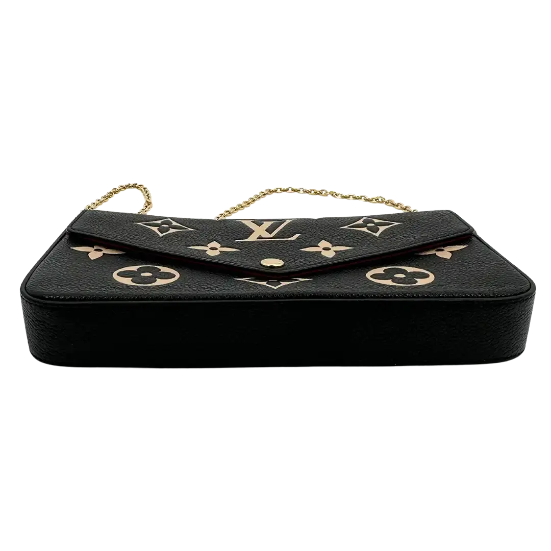 Louis Vuitton Félicie Pochette Monogram Empreinte Leder Bicolor M80482 Fullset / sehr gut Louis Vuitton