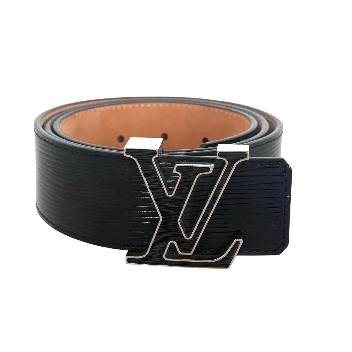 Louis Vuitton  LV Intitiales Epi Electric Gürtel Schwarz / sehr gut Louis Vuitton