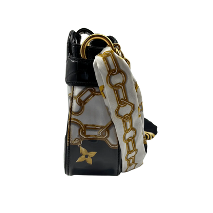 Louis Vuitton Limited Edition weißes Monogramm Charms Linda Alligator Trim Chains Tasche Echtheitscheck