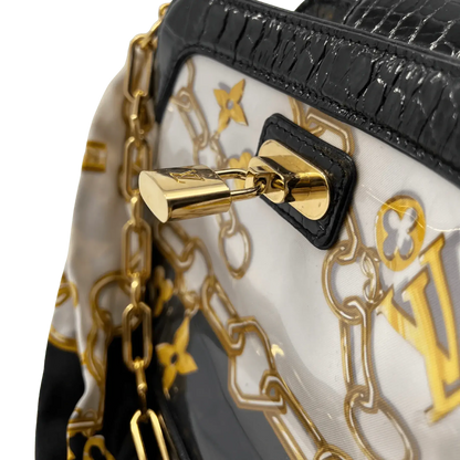 Louis Vuitton Limited Edition weißes Monogramm Charms Linda Alligator Trim Chains Tasche Echtheitscheck