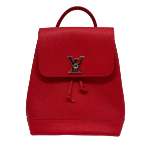 Louis Vuitton Lockme M41814 Leren rugzak rood zilver