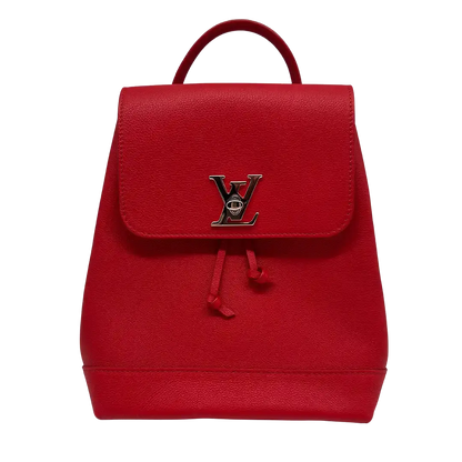 Louis Vuitton Lockme M41814 Lederrucksack Rot Silber / sehr gut Louis Vuitton