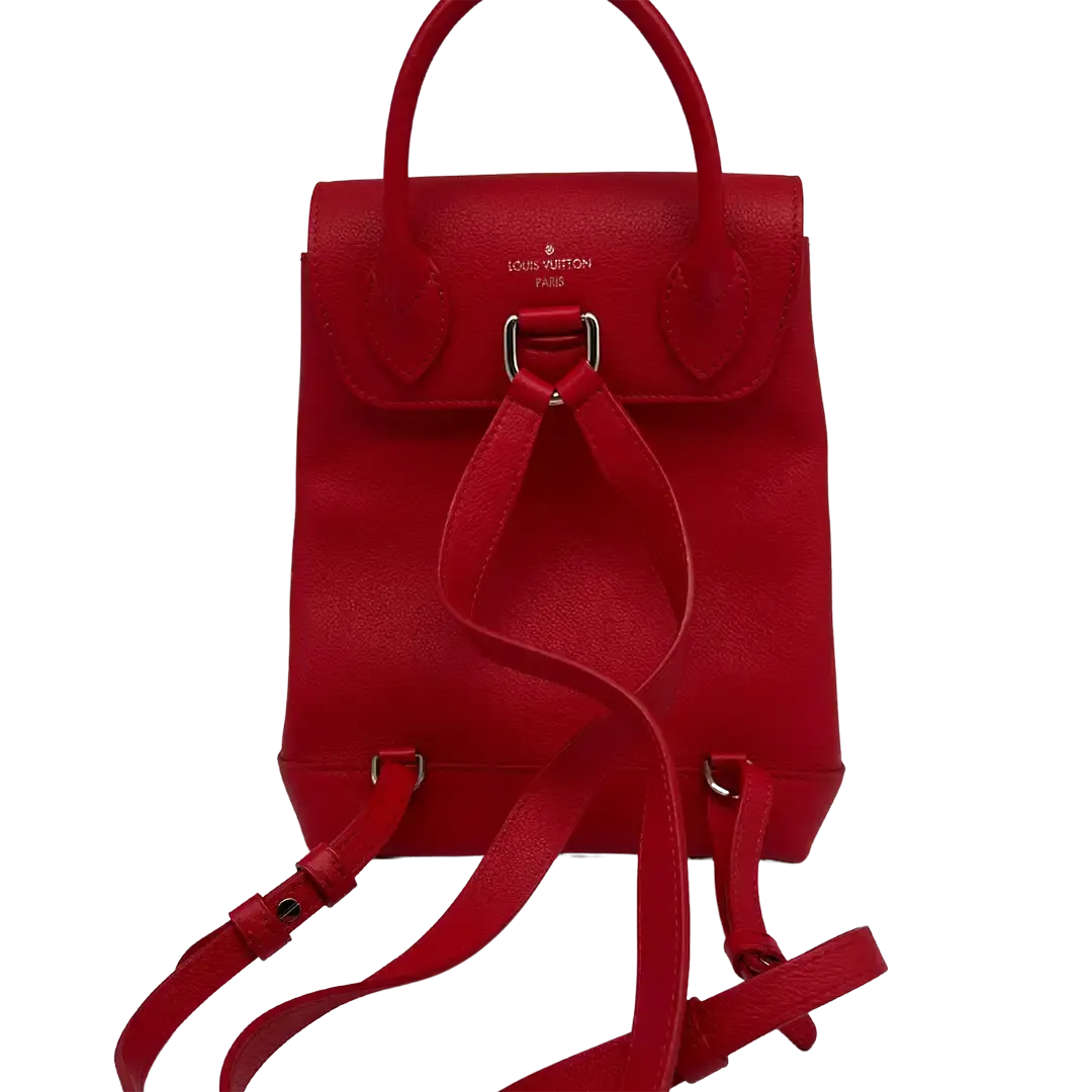 Louis Vuitton Lockme M41814 Lederrucksack Rot Silber / sehr gut Louis Vuitton