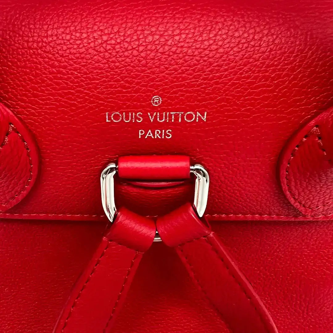 Louis Vuitton Lockme M41814 Lederrucksack Rot Silber / sehr gut Louis Vuitton