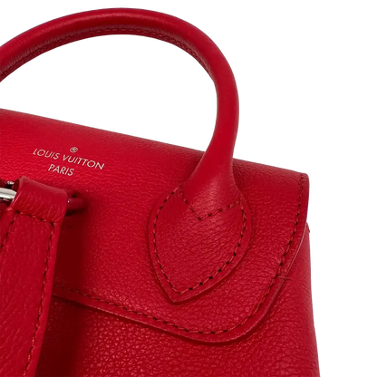 Louis Vuitton Lockme M41814 Lederrucksack Rot Silber / sehr gut Louis Vuitton