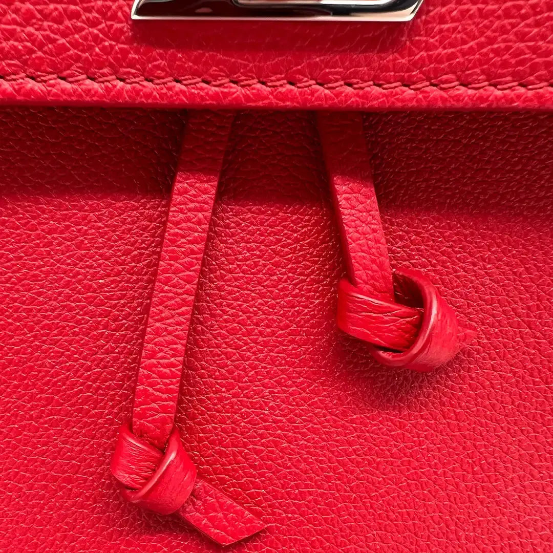Louis Vuitton Lockme M41814 Lederrucksack Rot Silber / sehr gut Louis Vuitton