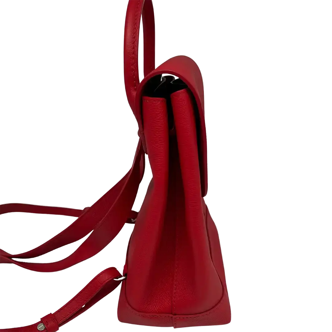 Louis Vuitton Lockme M41814 Lederrucksack Rot Silber / sehr gut Louis Vuitton