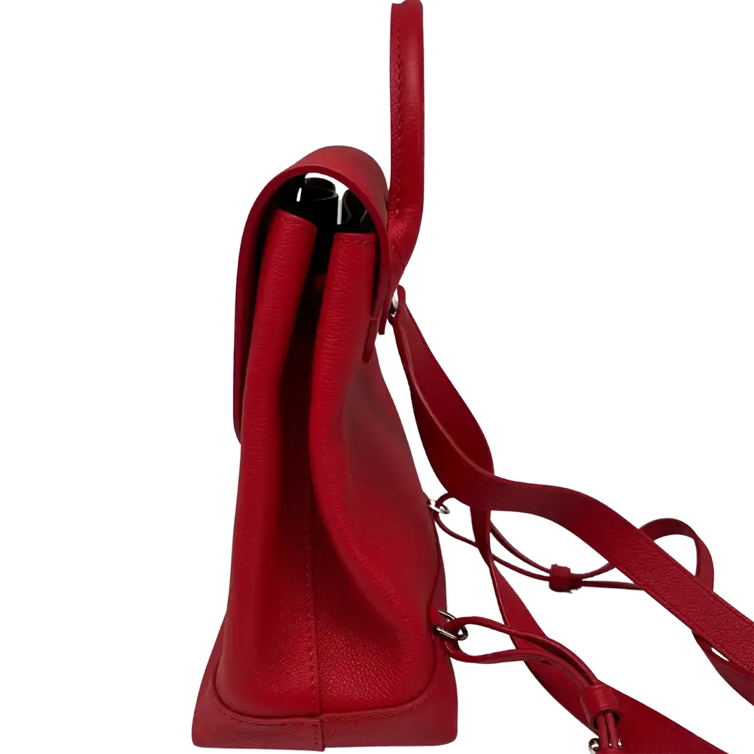 Louis Vuitton Lockme M41814 Lederrucksack Rot Silber / sehr gut Louis Vuitton