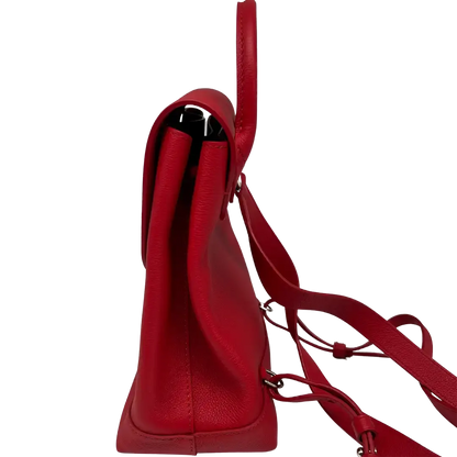 Louis Vuitton Lockme M41814 Lederrucksack Rot Silber / sehr gut Louis Vuitton