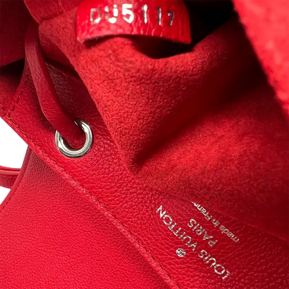 Louis Vuitton Lockme M41814 Lederrucksack Rot Silber / sehr gut Louis Vuitton