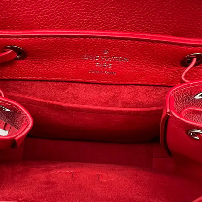 Louis Vuitton Lockme M41814 Lederrucksack Rot Silber / sehr gut Louis Vuitton