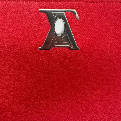 Louis Vuitton Lockme M41814 Lederrucksack Rot Silber / sehr gut Louis Vuitton