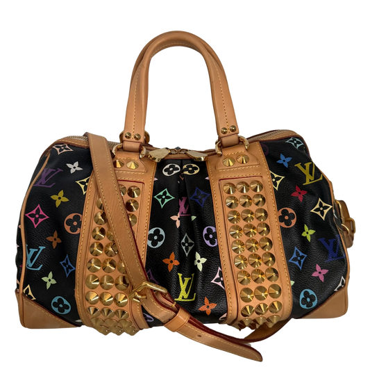 Louis Vuitton Monogram Courtney Handtasche MM Schwarz Multicolor/ gut Louis Vuitton
