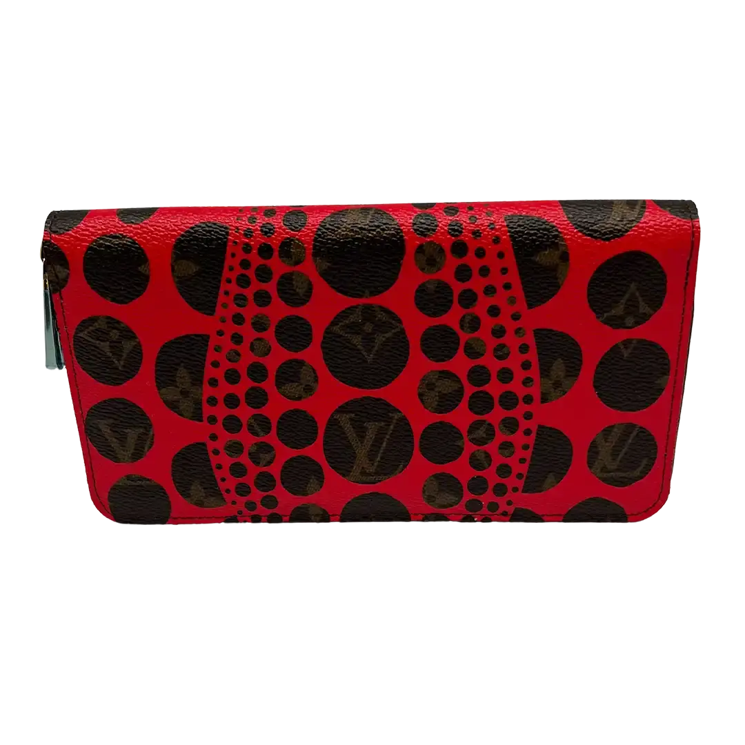 Louis Vuitton Monogramm Yayoi Kusama Dots Zippy Geldbörse Rot M60450 / ungetragen Louis Vuitton