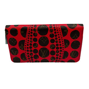 Louis Vuitton Monogram Yayoi Kusama Dots Zippy Portemonnee Rood M60450