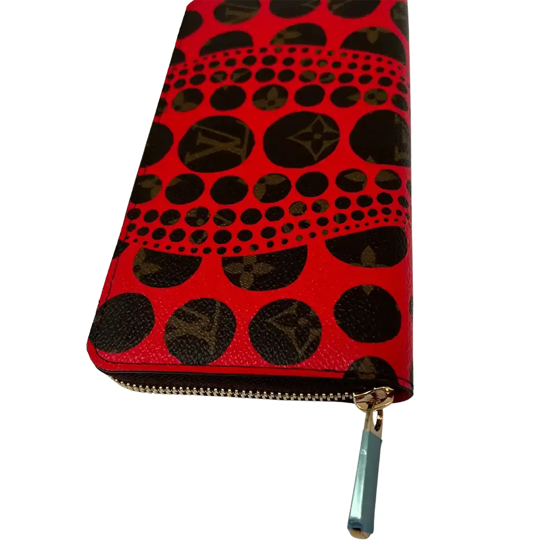 Louis Vuitton Monogramm Yayoi Kusama Dots Zippy Geldbörse Rot M60450 / ungetragen Louis Vuitton