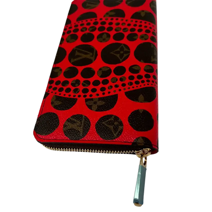 Louis Vuitton Monogramm Yayoi Kusama Dots Zippy Geldbörse Rot M60450 / ungetragen Louis Vuitton