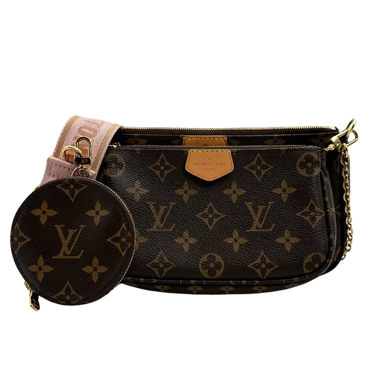 Louis Vuitton Multi Pochette Accessoires Monogram Canvas Rose Clair M44840 Fullset / sehr gut Louis Vuitton