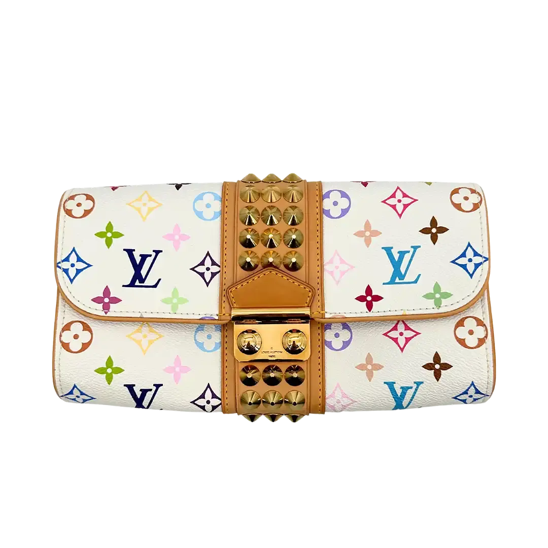 Louis Vuitton Multicolor Monogram Courtney Clutch M45639 / sehr gut Louis Vuitton