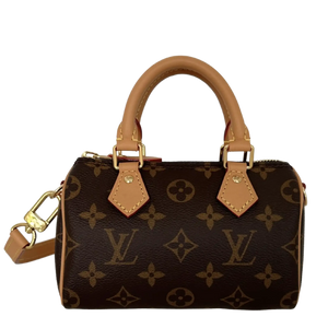 Louis Vuitton Nano Speedy Monogram Canvas bruin 2023 M81085