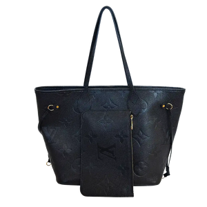 Louis Vuitton Neverfull MM Empreinte Leer zwart M45685