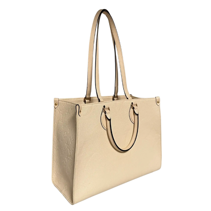 Louis Vuitton Onthego MM mittelgroß  Creme Empreinte Leder Fullset / sehr gut Louis Vuitton